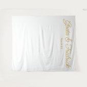 Timeless Simple White Gold Backdrop Wandkleed (Voorkant (horizontaal))
