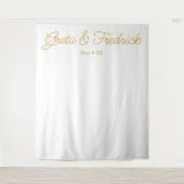 Timeless Simple White Gold Backdrop Wandkleed (Voorkant)