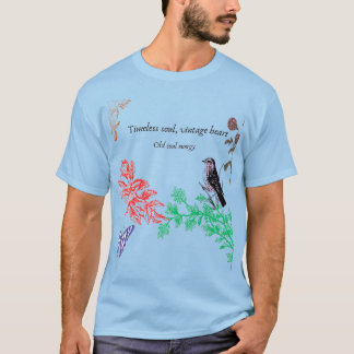 Timeless Soul Vintage Heart – Aesthetic Floral & O T-shirt