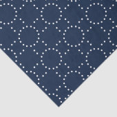 Timeless Stippen Pattern Elegant Dark Blue Modern Tissuepapier (Detail)