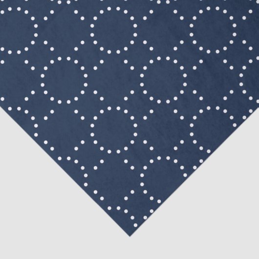 Timeless Stippen Pattern Elegant Dark Blue Modern Tissuepapier (Detail)