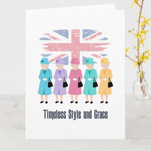 Timeless Style en Grace- RIP Queen Elizabeth II Kaart (Gele Bloem)