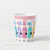 Timeless Style en Grace- RIP Queen Elizabeth II Latte Mok (Voorkant)