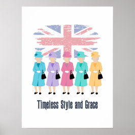 Timeless Style en Grace- RIP Queen Elizabeth II Poster