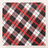 Timeless Tartan Plaid Red and Black  Glazen Onderzetter (Voorkant)