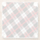 Timeless Tartan Plaid Red and Black  Glazen Onderzetter (Achterkant)