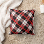 Timeless Tartan Plaid Red and Black Throw Cushion Kussen (Deken)