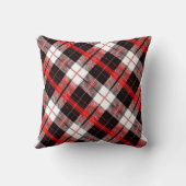 Timeless Tartan Plaid Red and Black Throw Cushion Kussen (Achterkant)