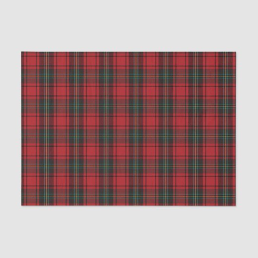 Timeless Tartan Plaid Red Black Ralph Christmas Tissuepapier (Voorkant)