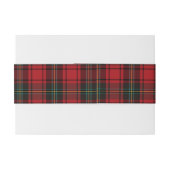 Timeless Tartan Plaid Red Black Ralph Christmas Uitnodigingen Wikkel (Achterkant Voorbeeld)