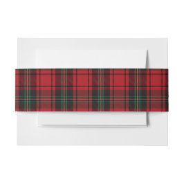 Timeless Tartan Plaid Red Black Ralph Christmas Uitnodigingen Wikkel