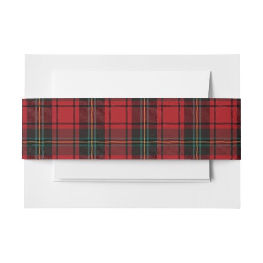 Timeless Tartan Plaid Red Black Ralph Christmas Uitnodigingen Wikkel (Voorkant Voorbeeld)