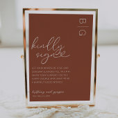 Timeless Terracotta Wedding Guestbook Sign Poster