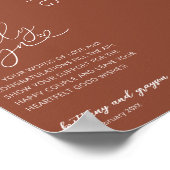 Timeless Terracotta Wedding Guestbook Sign Poster (Hoek)