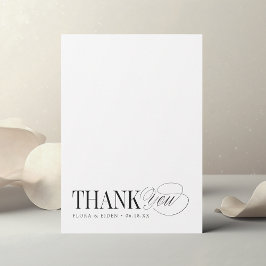 Timeless Thank You Personalized Stationery Notitiekaartje