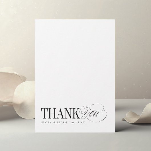 Timeless Thank You Personalized Stationery Notitiekaartje
