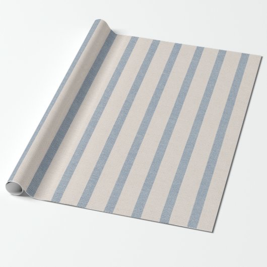 Timeless Ticking-Stripe Wrapping Paper – Nostalgis Cadeaupapier (Uitgerold)