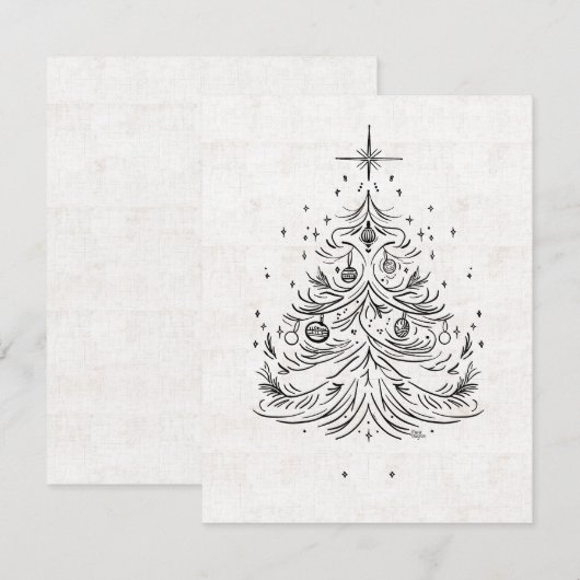 Timeless Tree Holiday - bedankkaart | TCK&Co. (Voorkant / Achterkant)