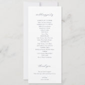 Timeless Vines Monogram Crest Navy Blue Program Kaart (Achterkant)