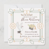 Timeless Vintage Filigree Bridal Shower Invitation Kaart (Voorkant)