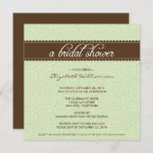Timeless Vrijgezellenfeest Invite (sage/chocolade) Kaart (Voorkant / Achterkant)