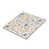 Timeless Watercolor Pastel Bunny Flowers Eggs Tegeltje (Zijkant)