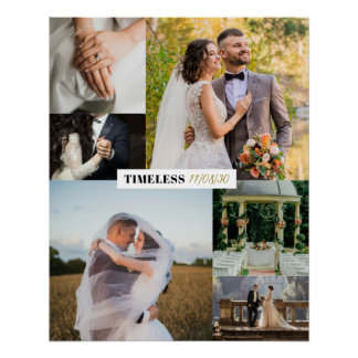 Timeless Wedding Customizable Collage Perfect Poster