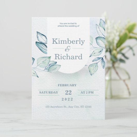 Timeless Wedding Invitation | Elegant Minimal  Kaart (Staand voorkant)