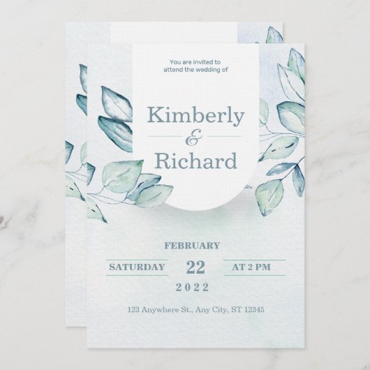 Timeless Wedding Invitation | Elegant Minimal  Kaart (Voorkant / Achterkant)