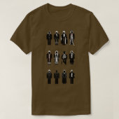 Timelord Recognition Guide 1st 11th plus war Docto T-shirt (Design voorkant)