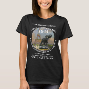 TIMEMACHINE REIS LIBERATIE PARIS DRINK BUS TOUR T-SHIRT