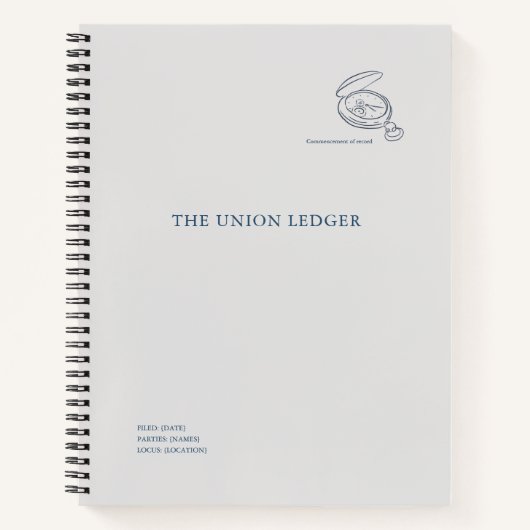 Timepiece- Minimalist Marriage Union Notebook Notitieboek (Voorkant)