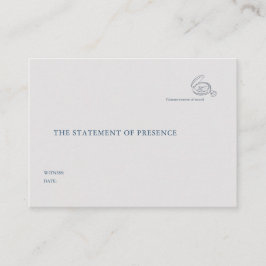 Timepiece- Minimalist Marriage Witness Enclosure Informatiekaartje