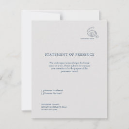 Timepiece- Minimalist Union Announcement  RSVP Kaartje