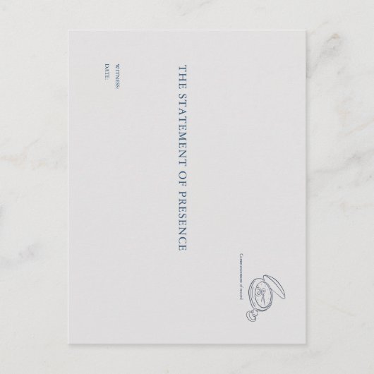Timepiece- Minimalist Union Witness Postcard Briefkaart (Voorkant)