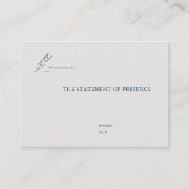 Timepiece - Minimalist Wedding Enclosure Visitekaartje