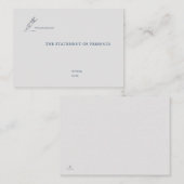 Timepiece - Minimalist Wedding Enclosure Visitekaartje (Voorkant / Achterkant)