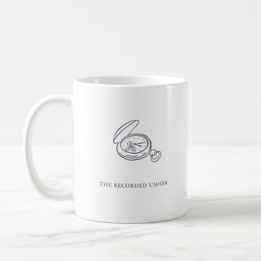 Timepiece-Minimalist Wedding Union Mug Koffiemok (Links)