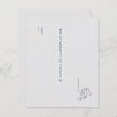 Timepiece- Minimalist Wedding Witness Notecards  (Voorkant / Achterkant)