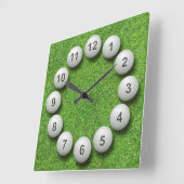 Timepiece van golfballen vierkante klok (Hoek)