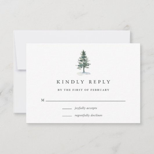 Timer Grove RSVP-kaart RSVP Kaartje (Voorkant)