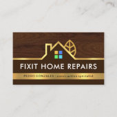 Timer Layer Gold Home Landscape Border Visitekaartje (Voorkant)