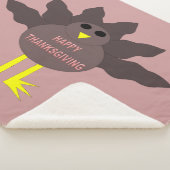 Timer Thanksgiving Sherpa Blanket Turkije Deken (3/4)