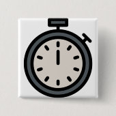 timer vierkante button 5,1 cm (Voorkant)