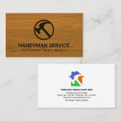 Timer Wood Ingegraveerd Jouw naam Logo Carpenter Visitekaartje (Voorkant / Achterkant)