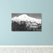 Timerline Lodge en Mt. Hood Photografie Canvas Afdruk (Insitu (Houten vloer))