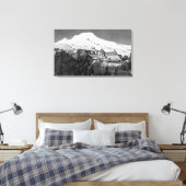 Timerline Lodge en Mt. Hood Photografie Canvas Afdruk (Insitu (Slaapkamer))