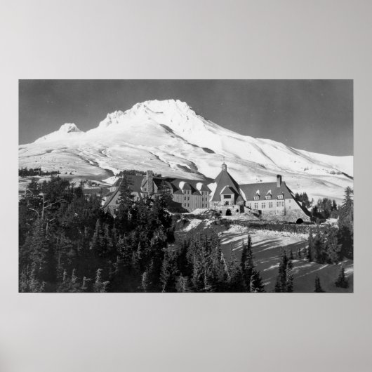 Timerline Lodge en Mt. Hood Photografie Poster (Voorkant)