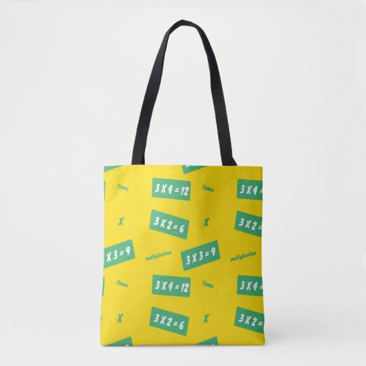 Times drie gele leren tote bag (Voorkant)