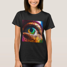 "Time's Gaze: Klok reflectie in oog" T-shirt